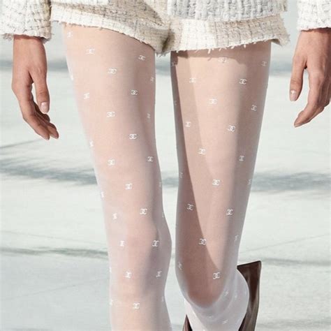 chanel socks replica|Chanel logo tights.